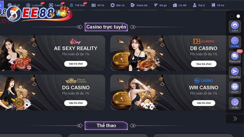 Nhiều game thú vị cho cược thủ